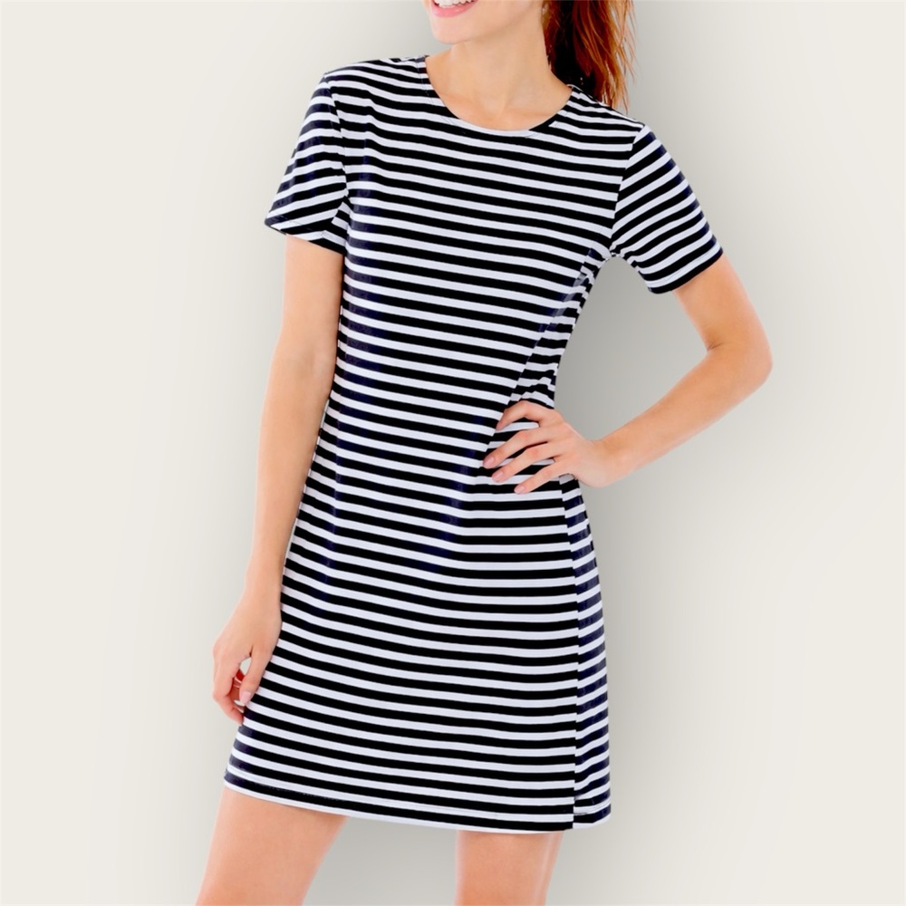 J. Crew | Striped Cap Sleeve Dress | Stretch